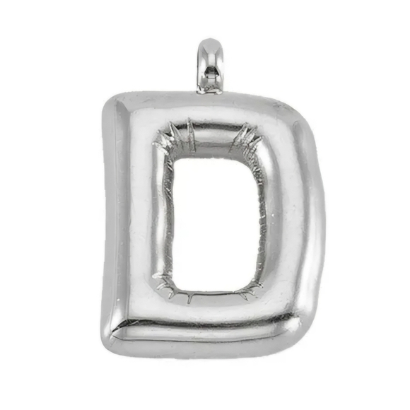 Initial 'D' Pendant Stainless Steel - Picture 1 of 10